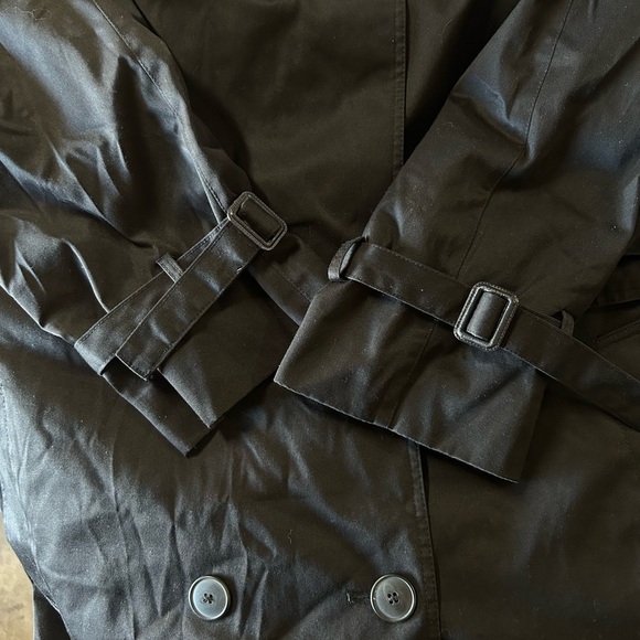 Saxton Hall Longline Full Length Black TrenchCoat Corpcore Fairy GrungeY2K Sz 18 - Picture 7 of 11